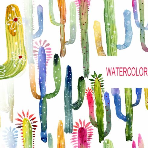 Watercolor Cactus kit cover image.