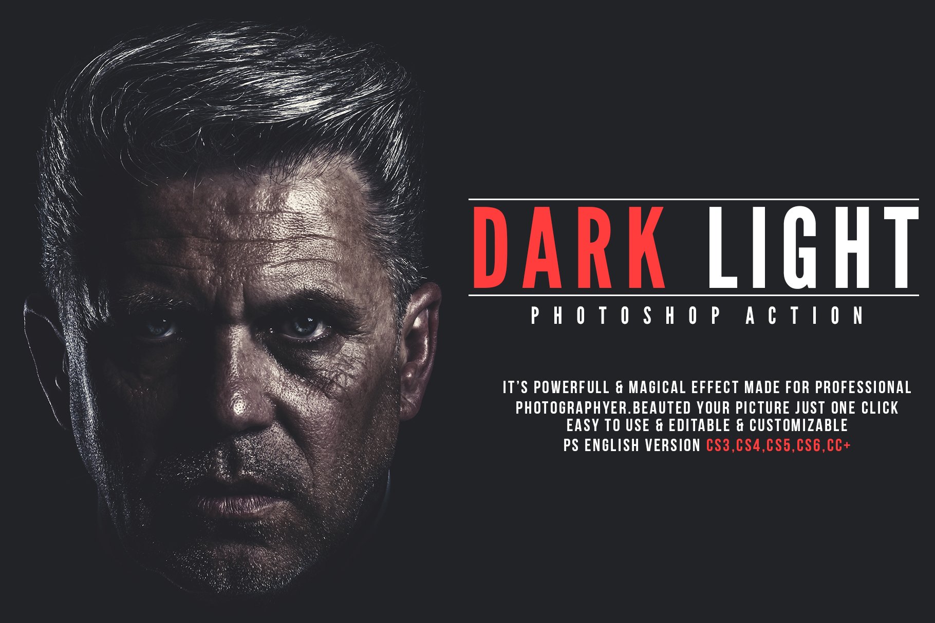 Dark Light Photoshop Actioncover image.