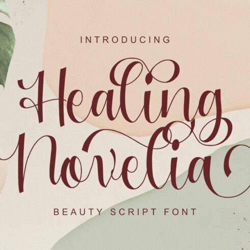 Healing Novelia - Handlettering Font cover image.