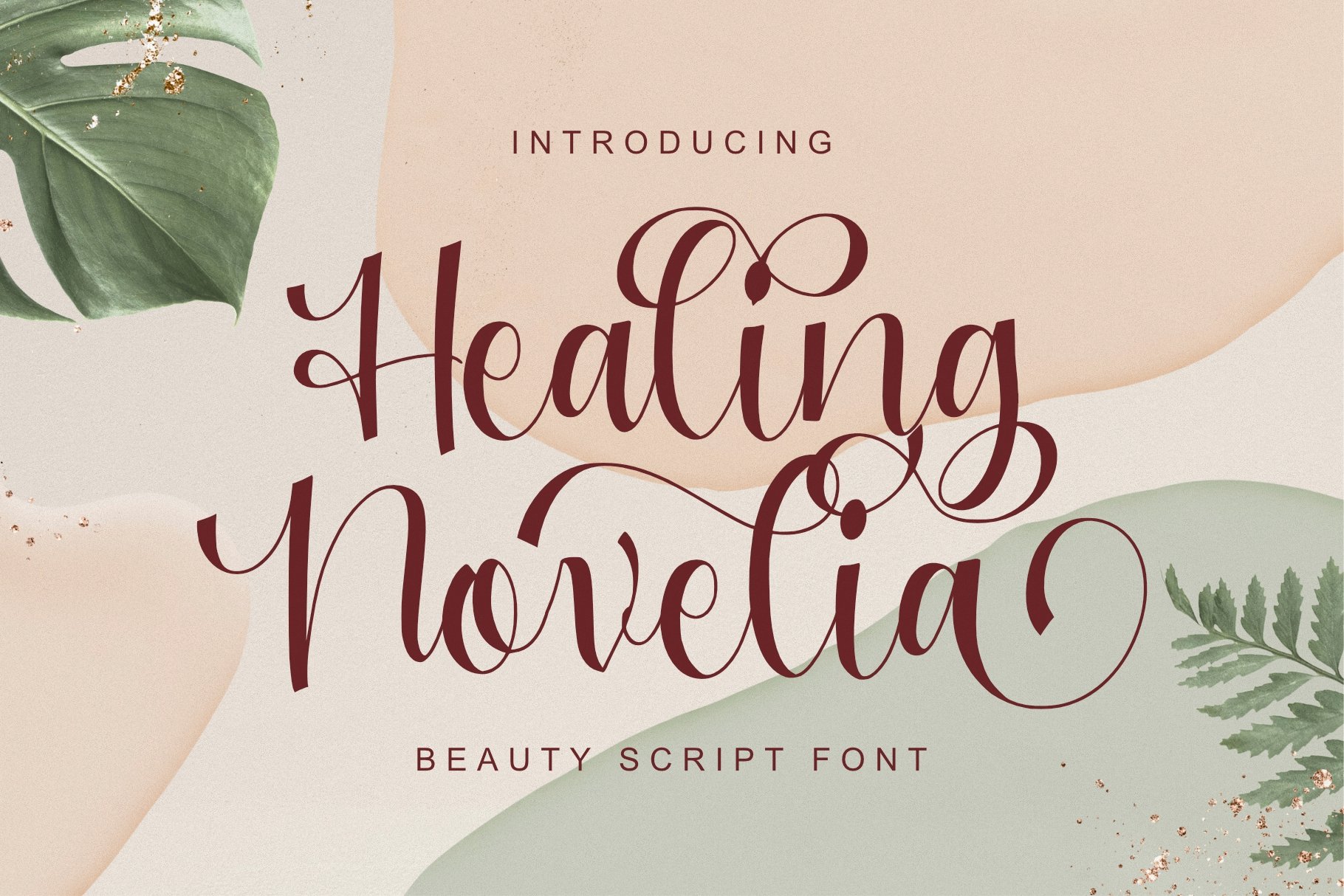 Healing Novelia - Handlettering Font cover image.