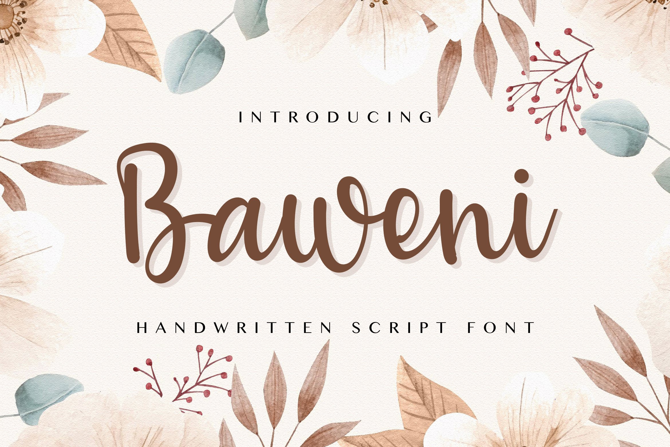 Baweni - Handwritten Script Font cover image.