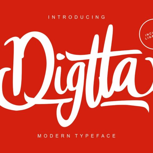 Digtta Modern TypeFace cover image.