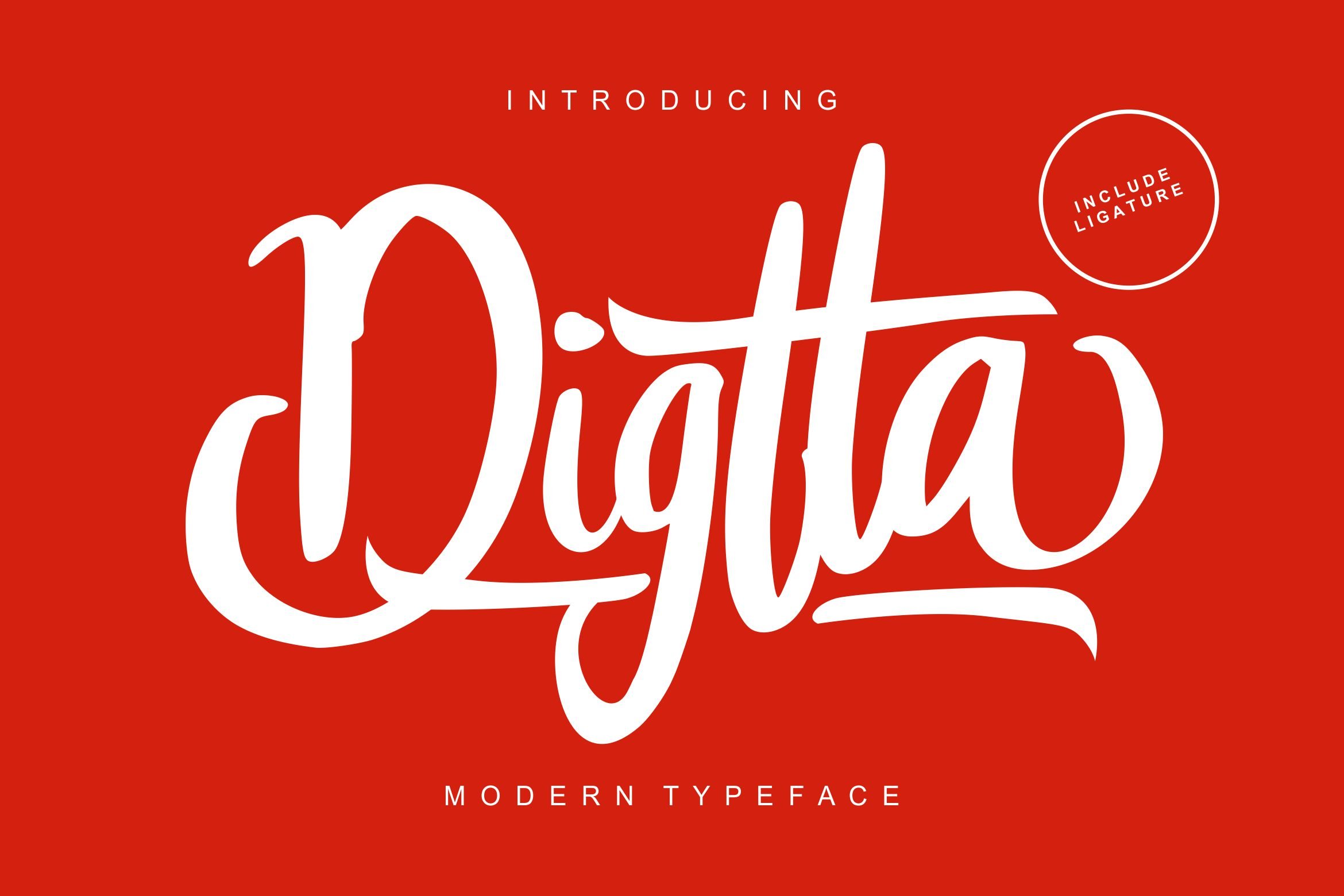 Digtta Modern TypeFace cover image.