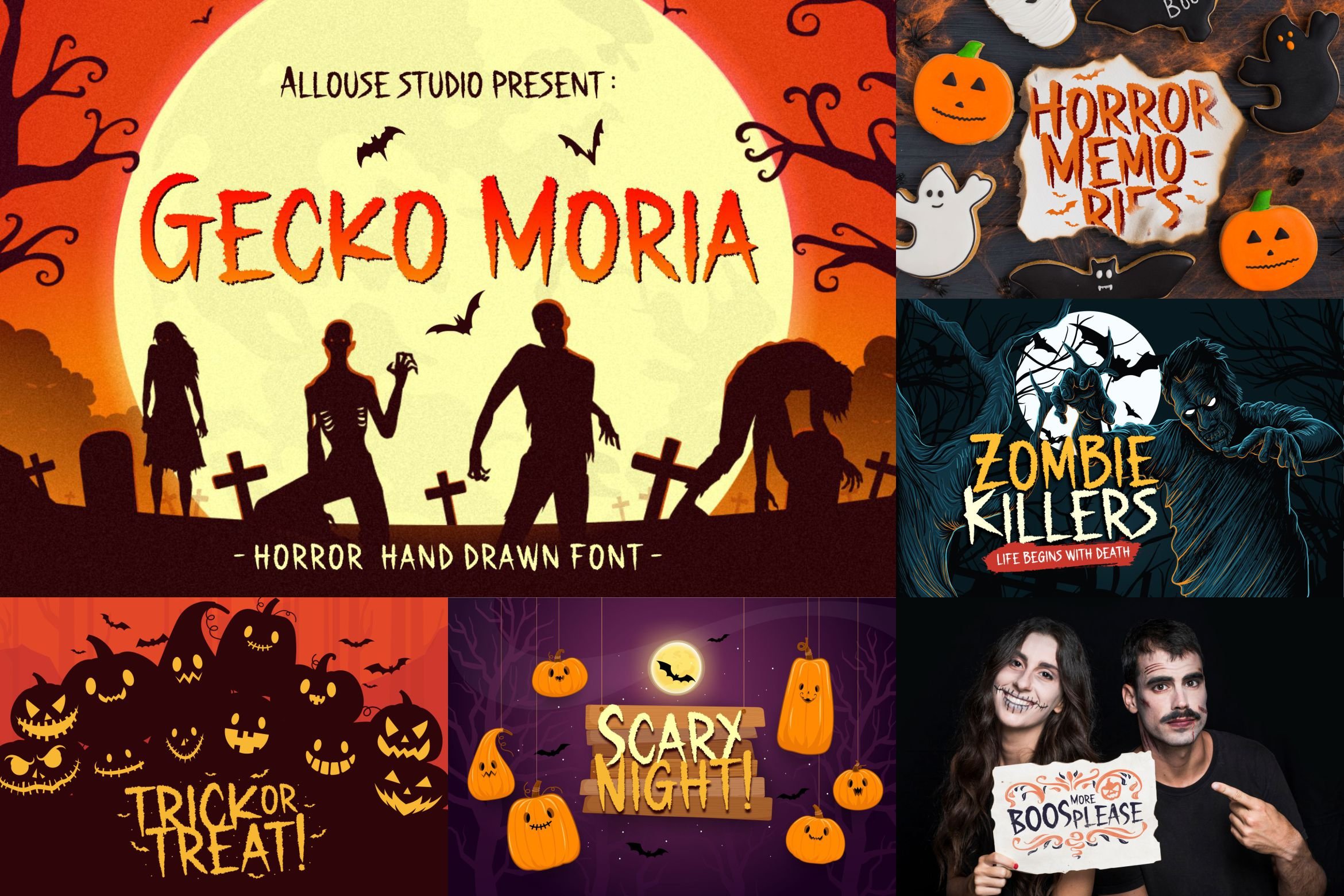 Halloween Font Bundle Vol 1 preview image.