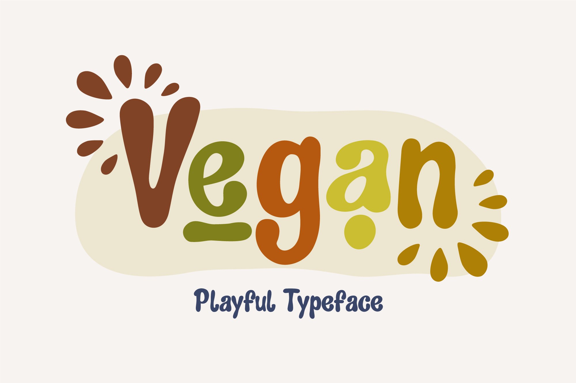 Vegan playful font cover image.