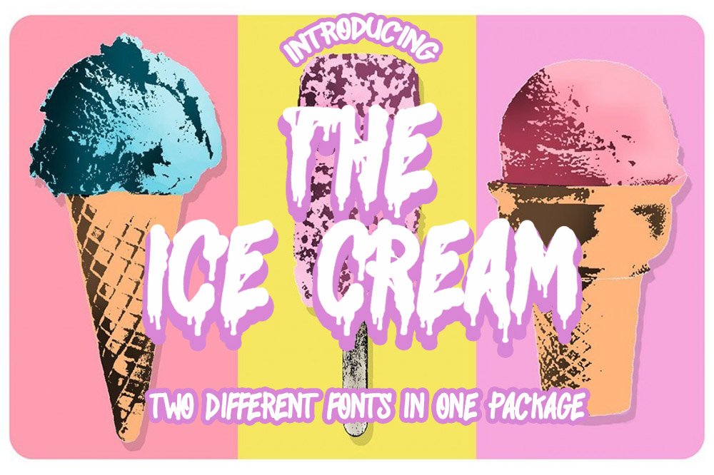 THE ICE CREAM (2 FONTS IN 1 PACKAGE) cover image.