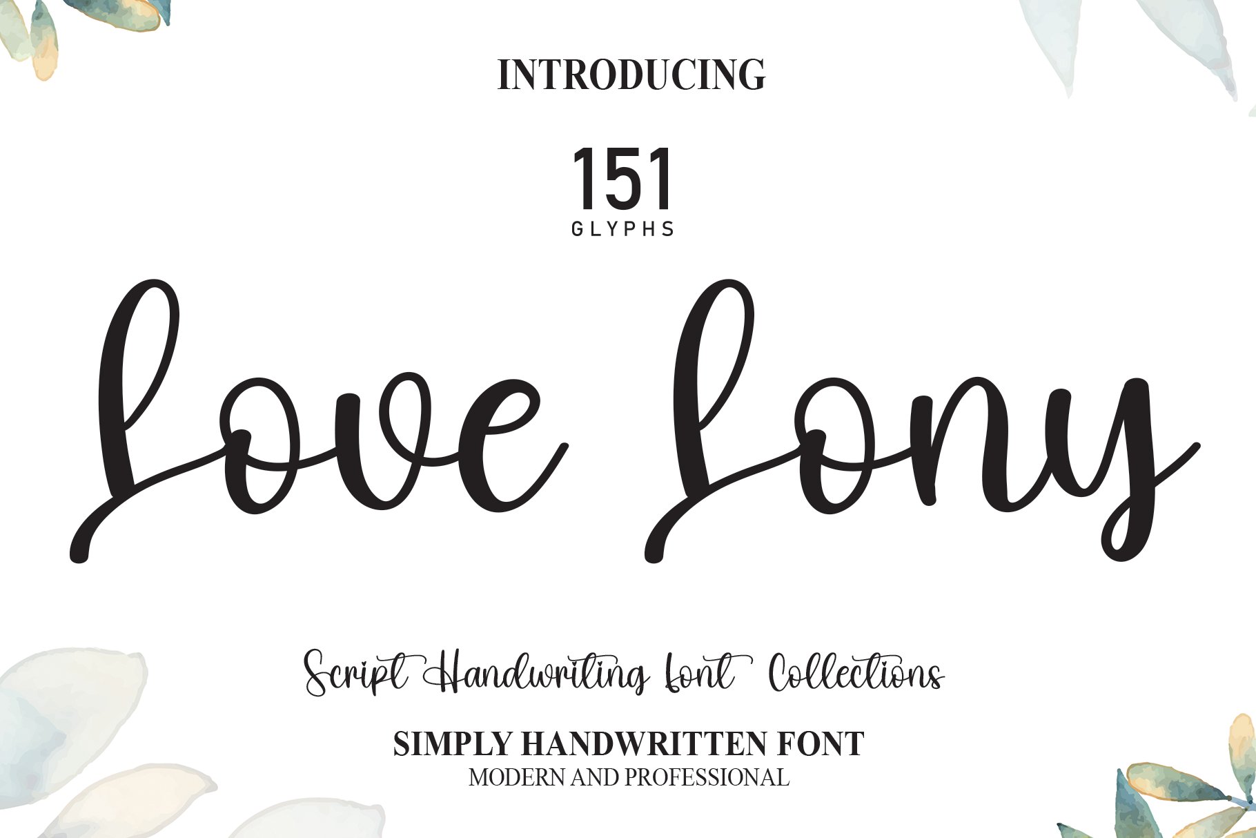 Love Lony | Script Font cover image.