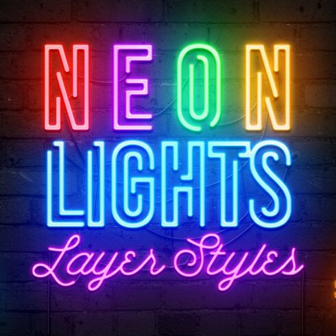 Neon Lights Photoshop Layer Stylescover image.