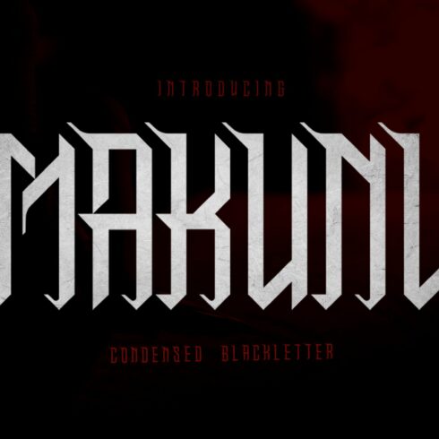 makunu black letter cover image.