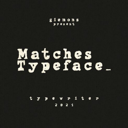 Matches Typeface cover image.