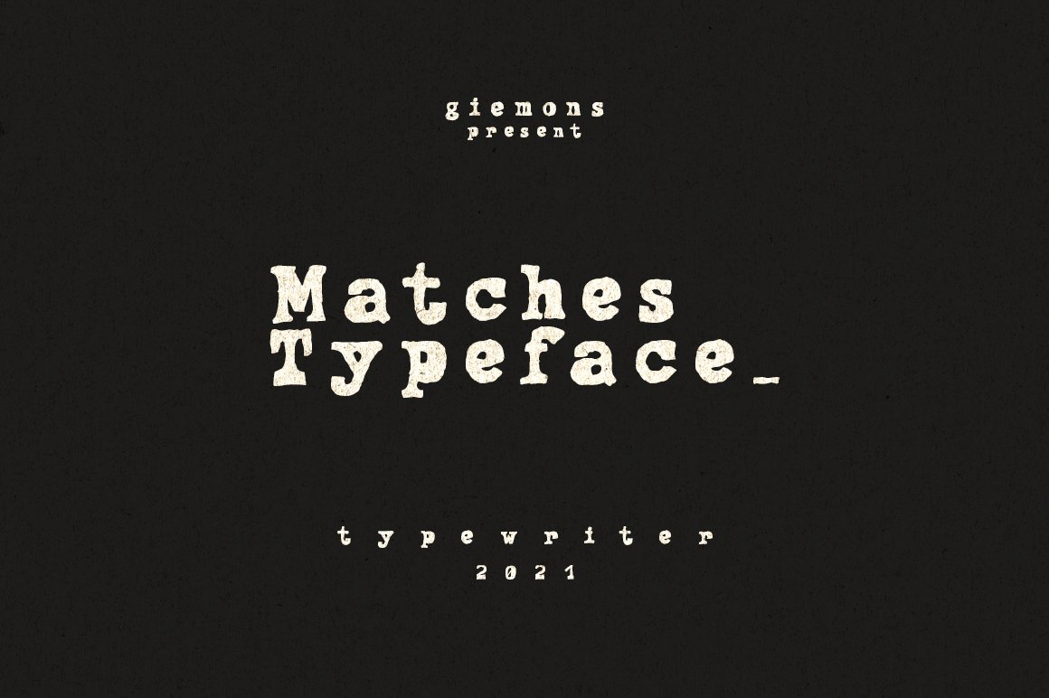 Matches Typeface cover image.