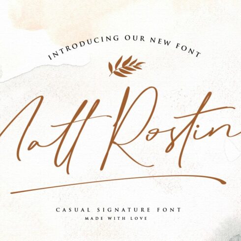 Matt Rostine - Chic Signature Font cover image.