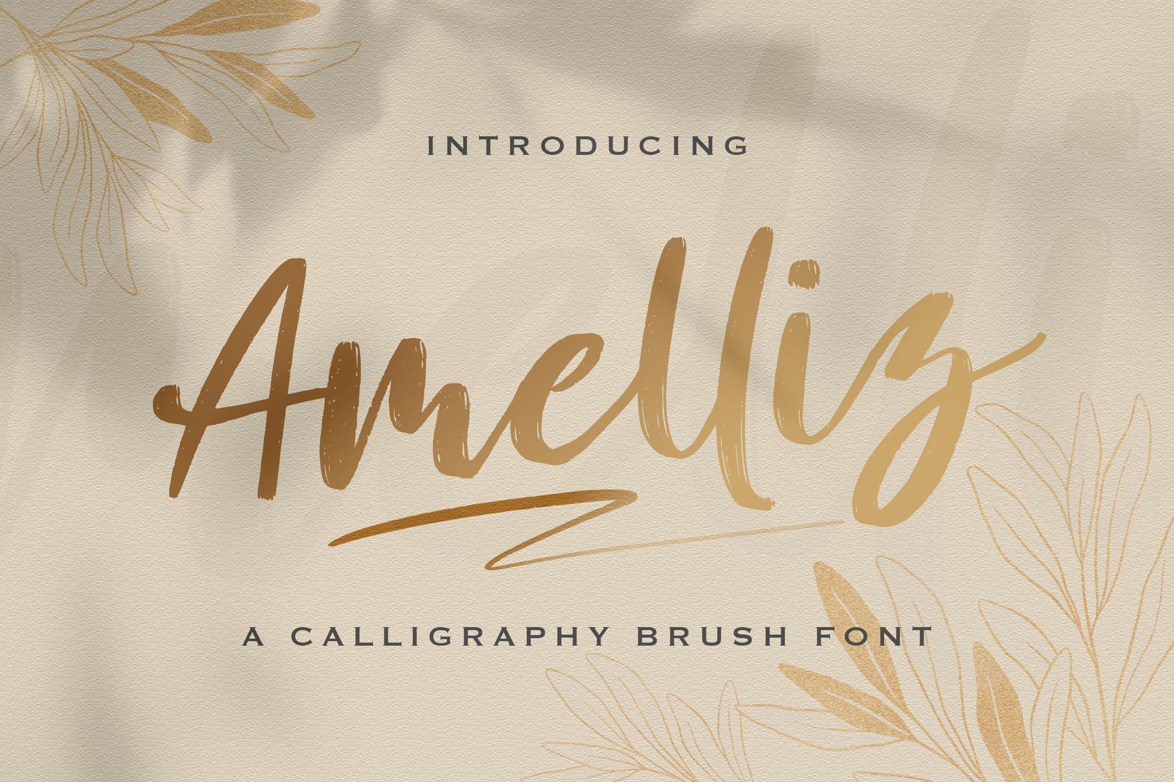 Amelliz - Calligraphy Brush Font cover image.
