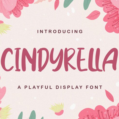 Cindyrella - Playful Display Font cover image.