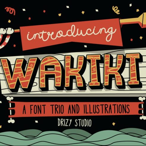 Wakiki Layered Typeface + Bonus cover image.