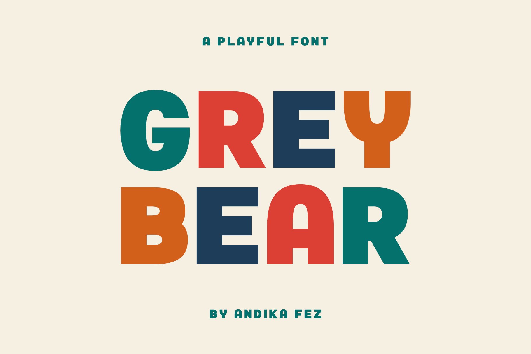 GREY BEAR A PLAYFUL FONT cover image.
