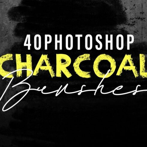 40 Charcoal Photoshop Brushescover image.