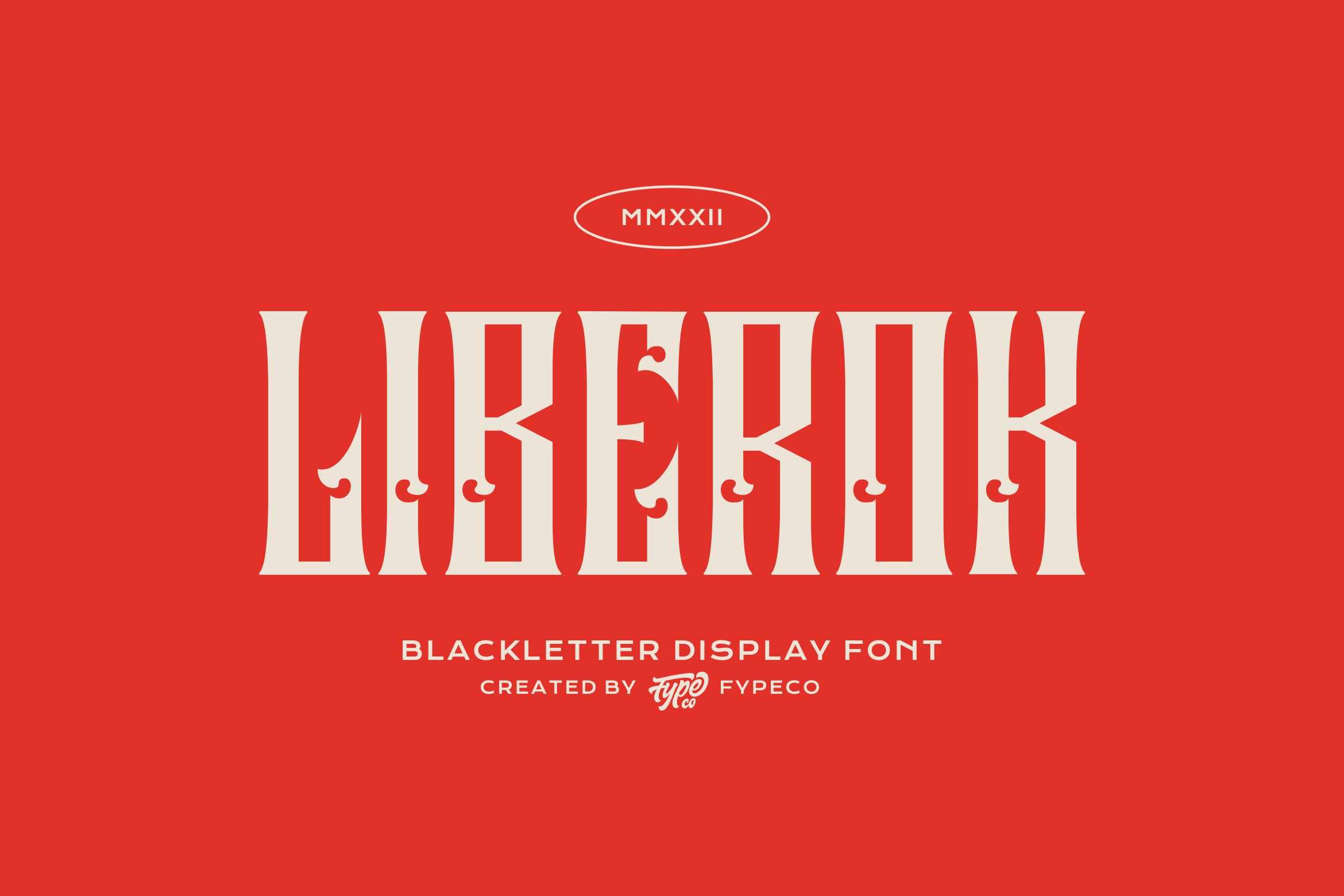 Liberok-Blackletter Display Font cover image.