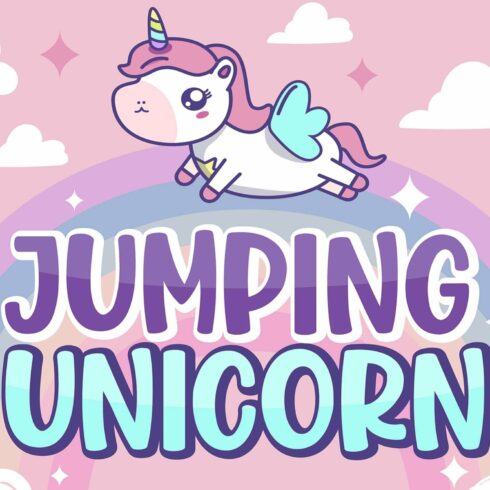 Jumping Unicorn - Cute Display Font cover image.