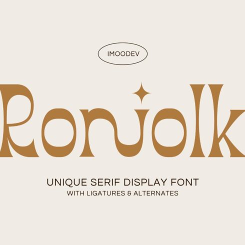 Roniolk - Modern Chic Font cover image.