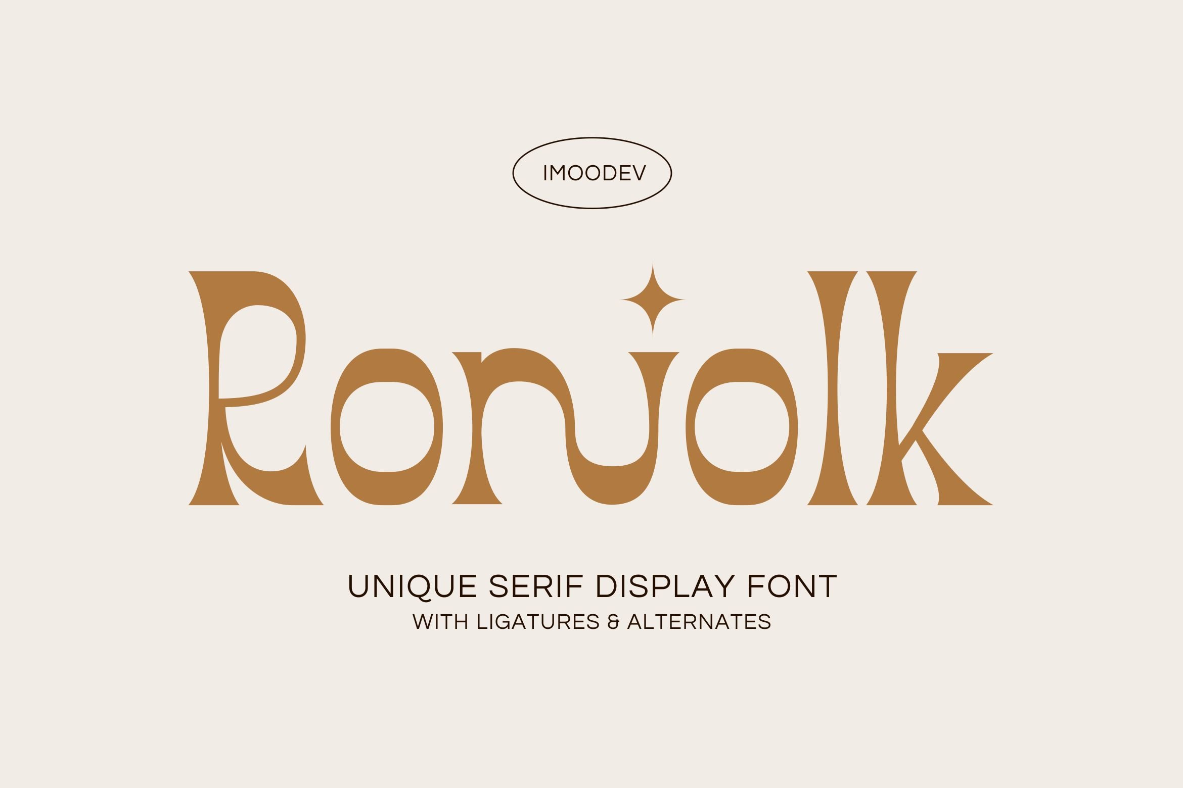 Roniolk - Modern Chic Font cover image.