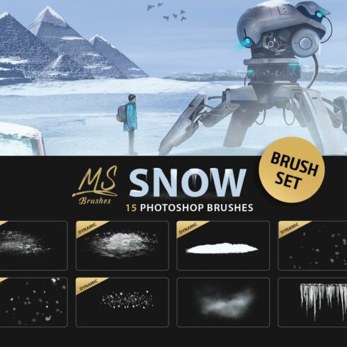 Dynamic Snow Photoshop Brushescover image.