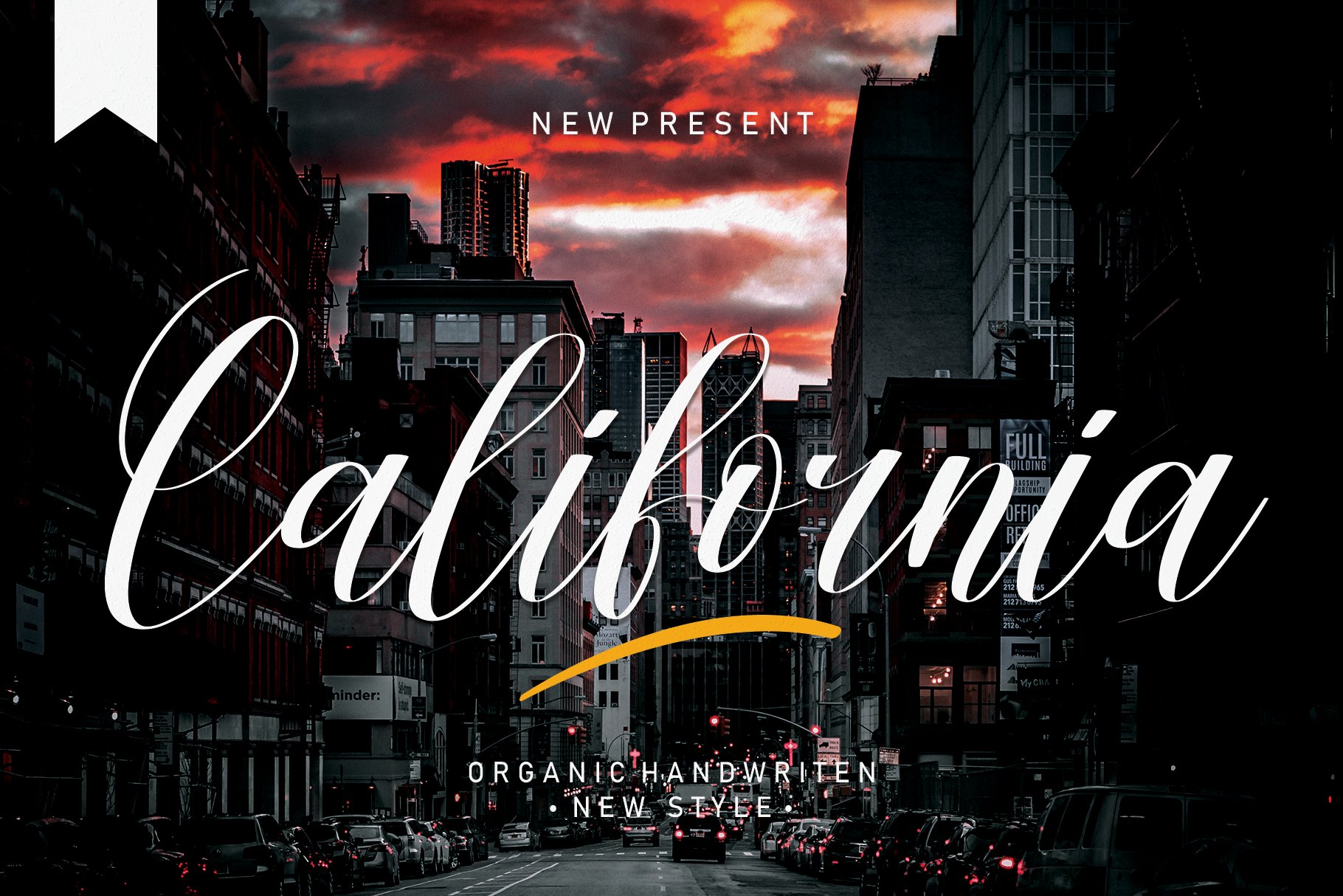 California | Script font cover image.
