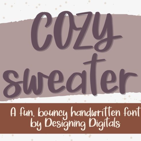 Cozy Sweater - Fun Handwritten Font cover image.