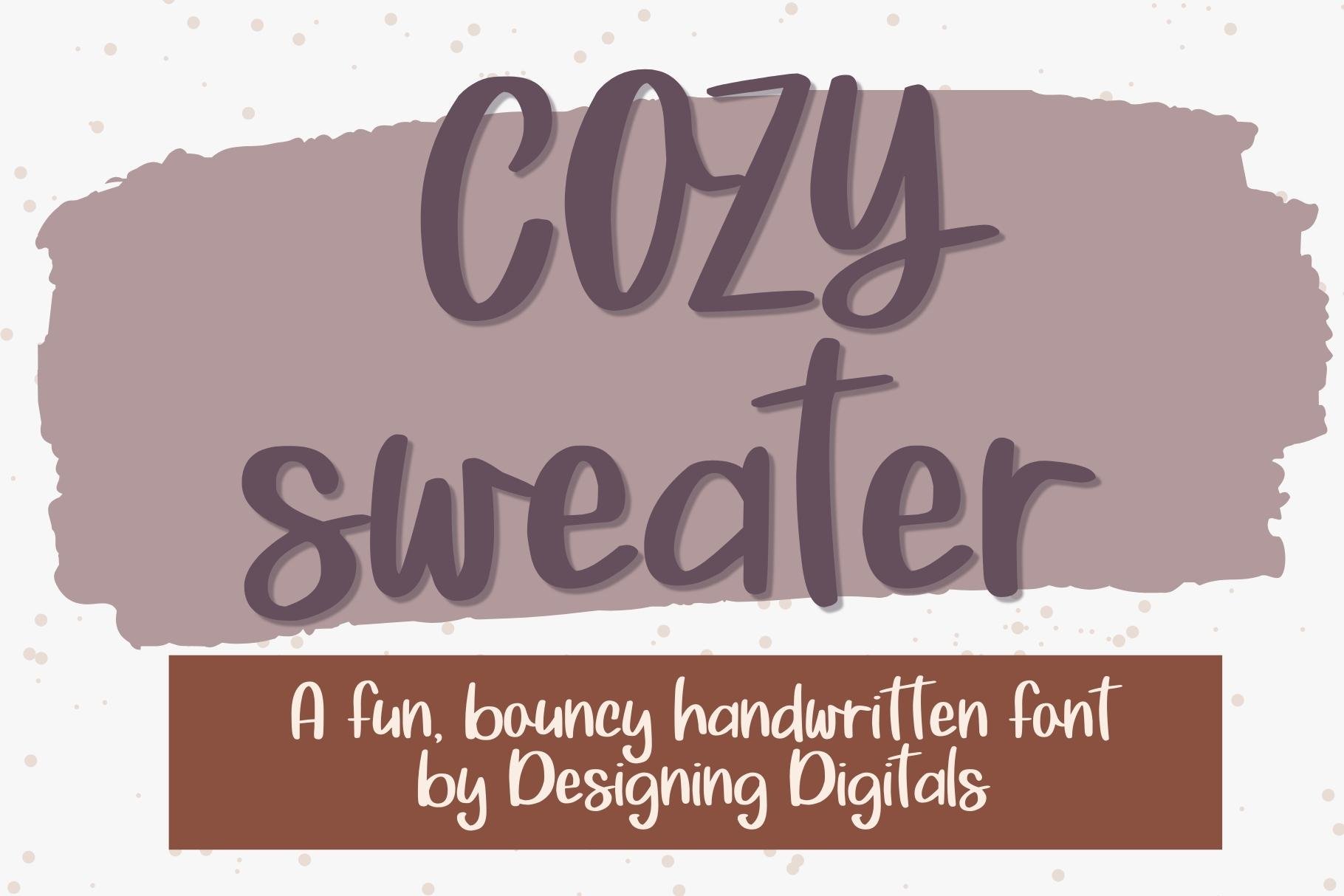 Cozy Sweater - Fun Handwritten Font cover image.