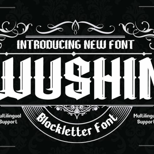 WUSHIN Blackletter font cover image.