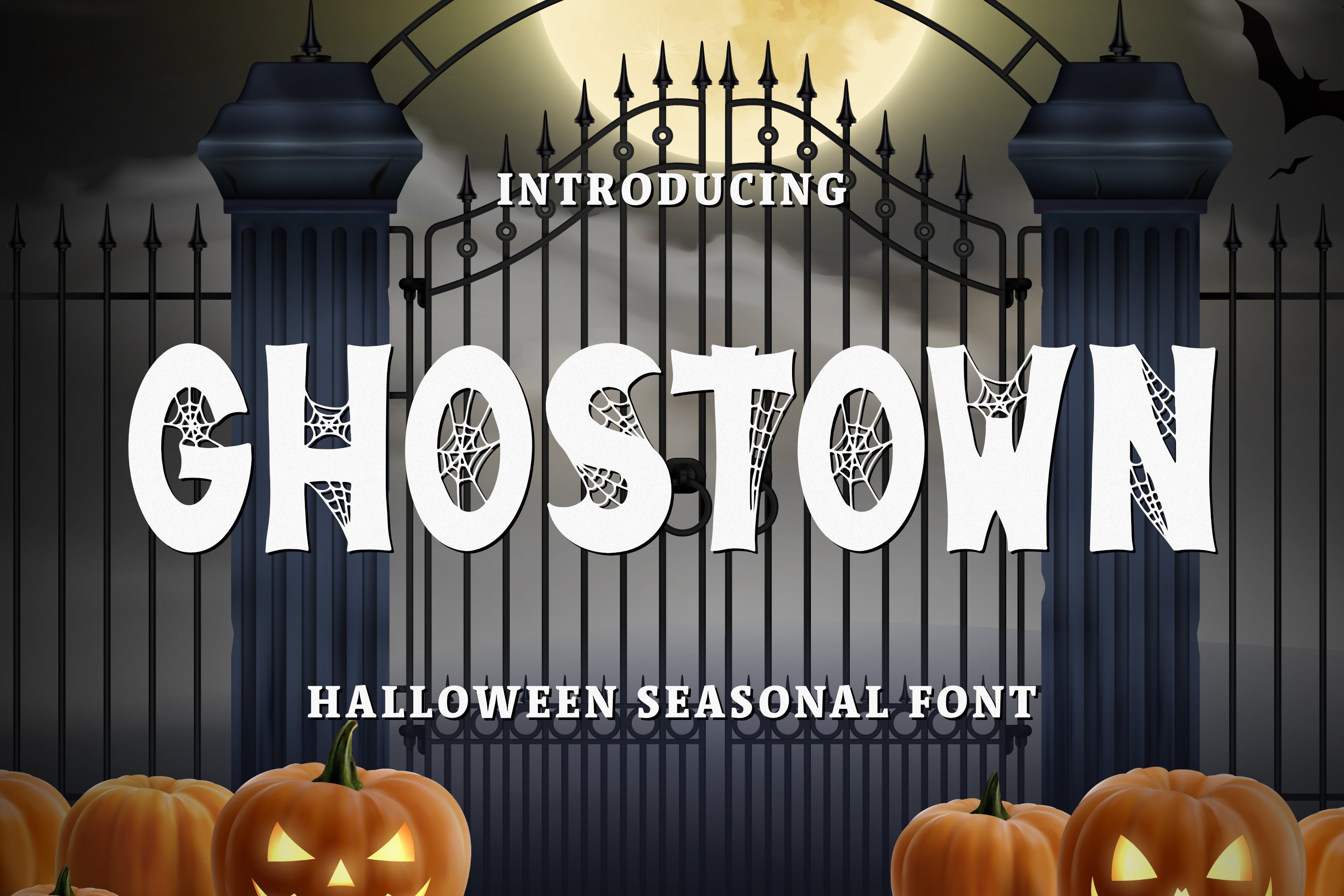 Ghostown - Halloween Display Font cover image.