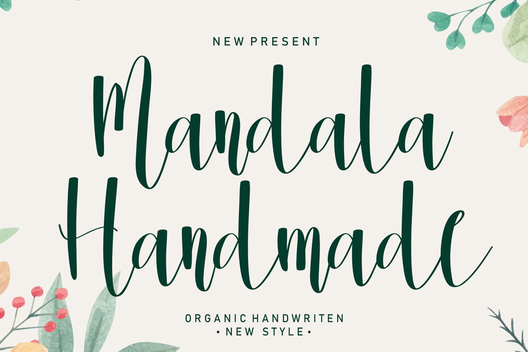 Mandala Handmade | Handwriten Font cover image.