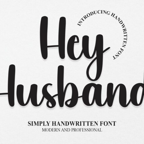 Hey Husband | Script Font cover image.