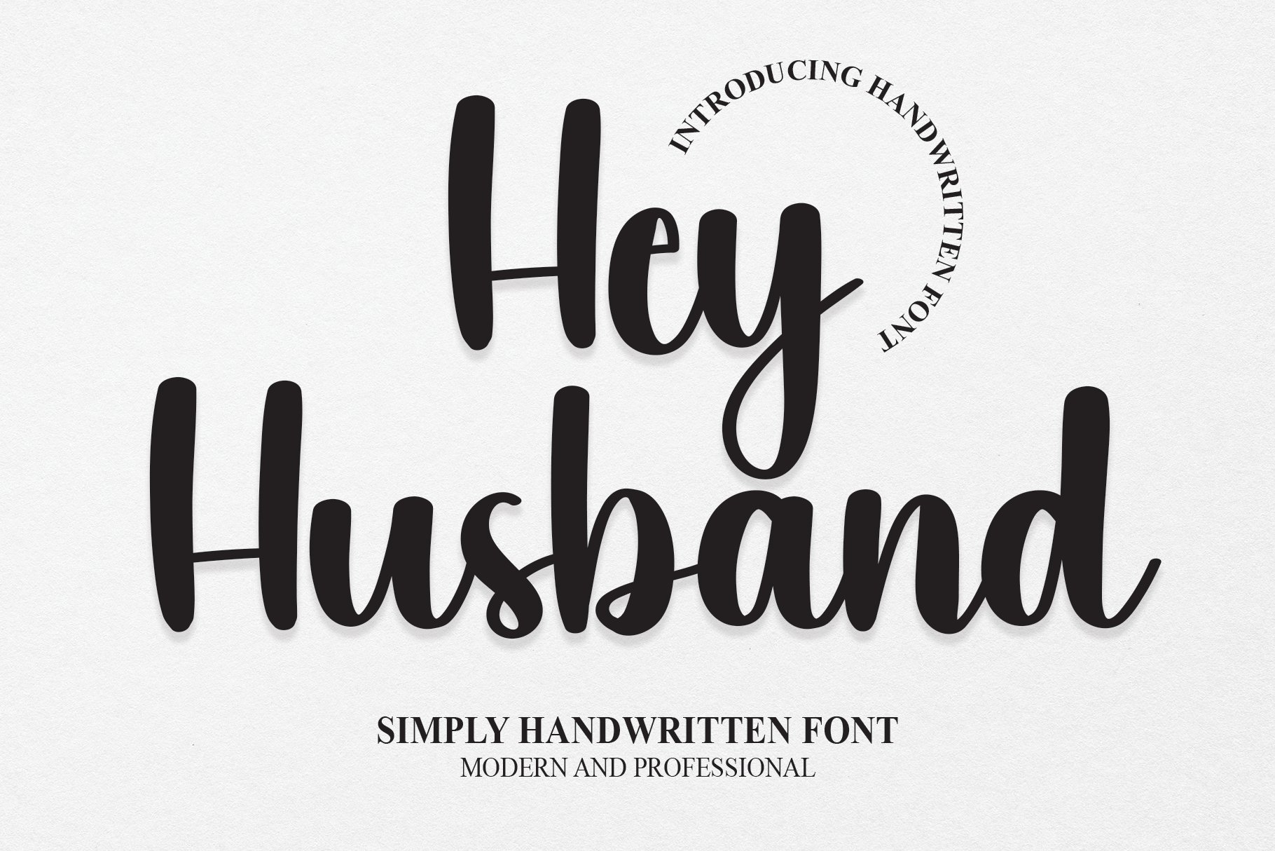 Hey Husband | Script Font cover image.