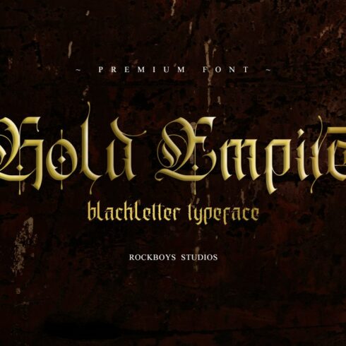 Gold Empire - Blackletter Font cover image.