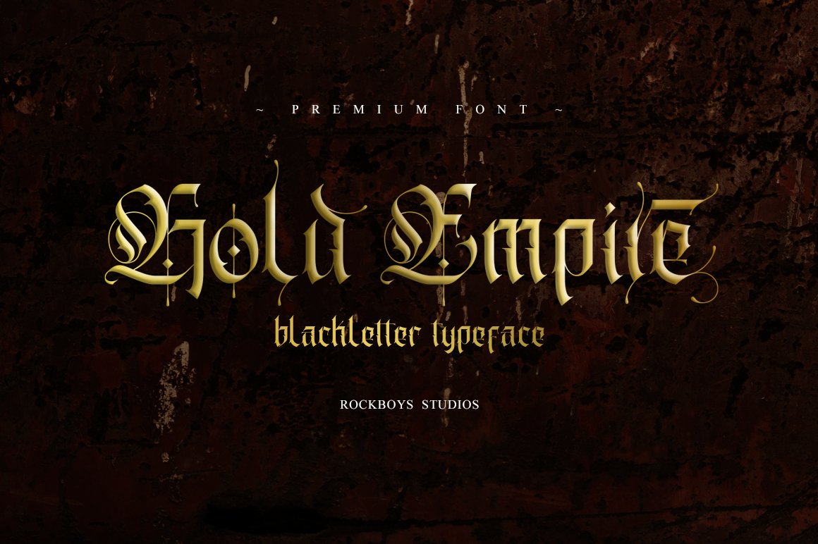 Gold Empire - Blackletter Font cover image.