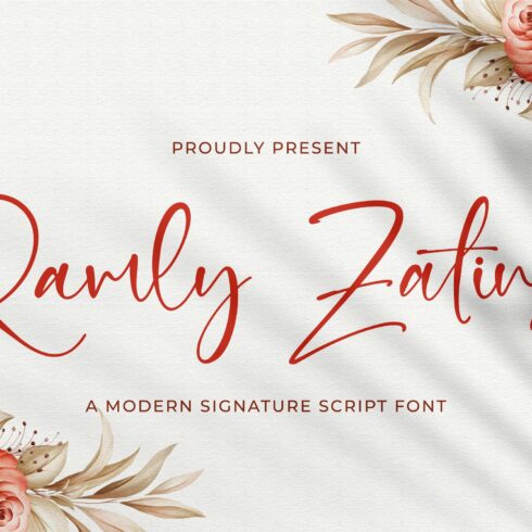 Ramly Zatins - Signature Script Font cover image.