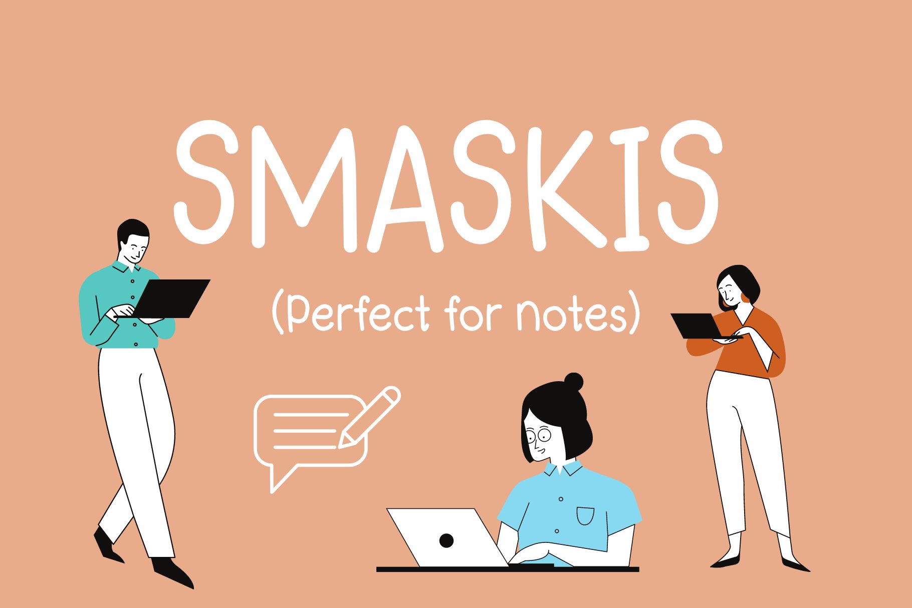 Smaskis Digital Notes Font cover image.