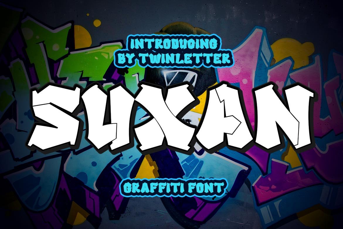 SUXAN - Display Graffiti Style Font cover image.