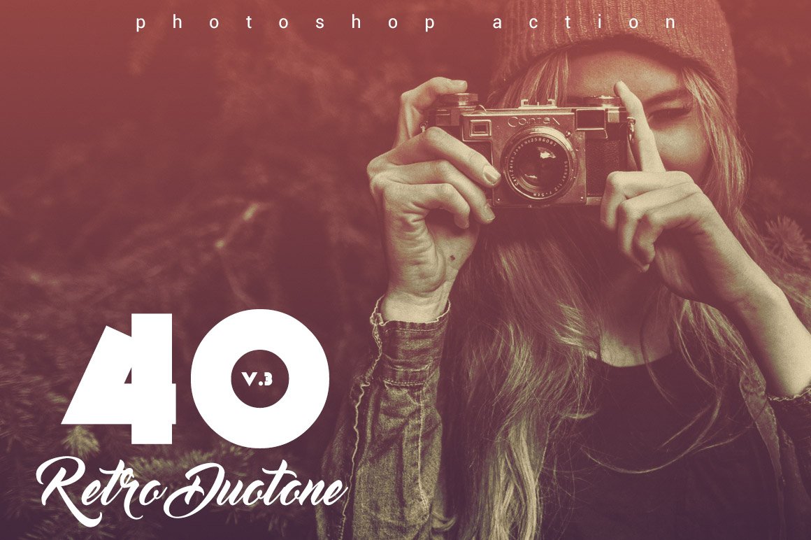 40 Retro Duotone Actions V.3cover image.