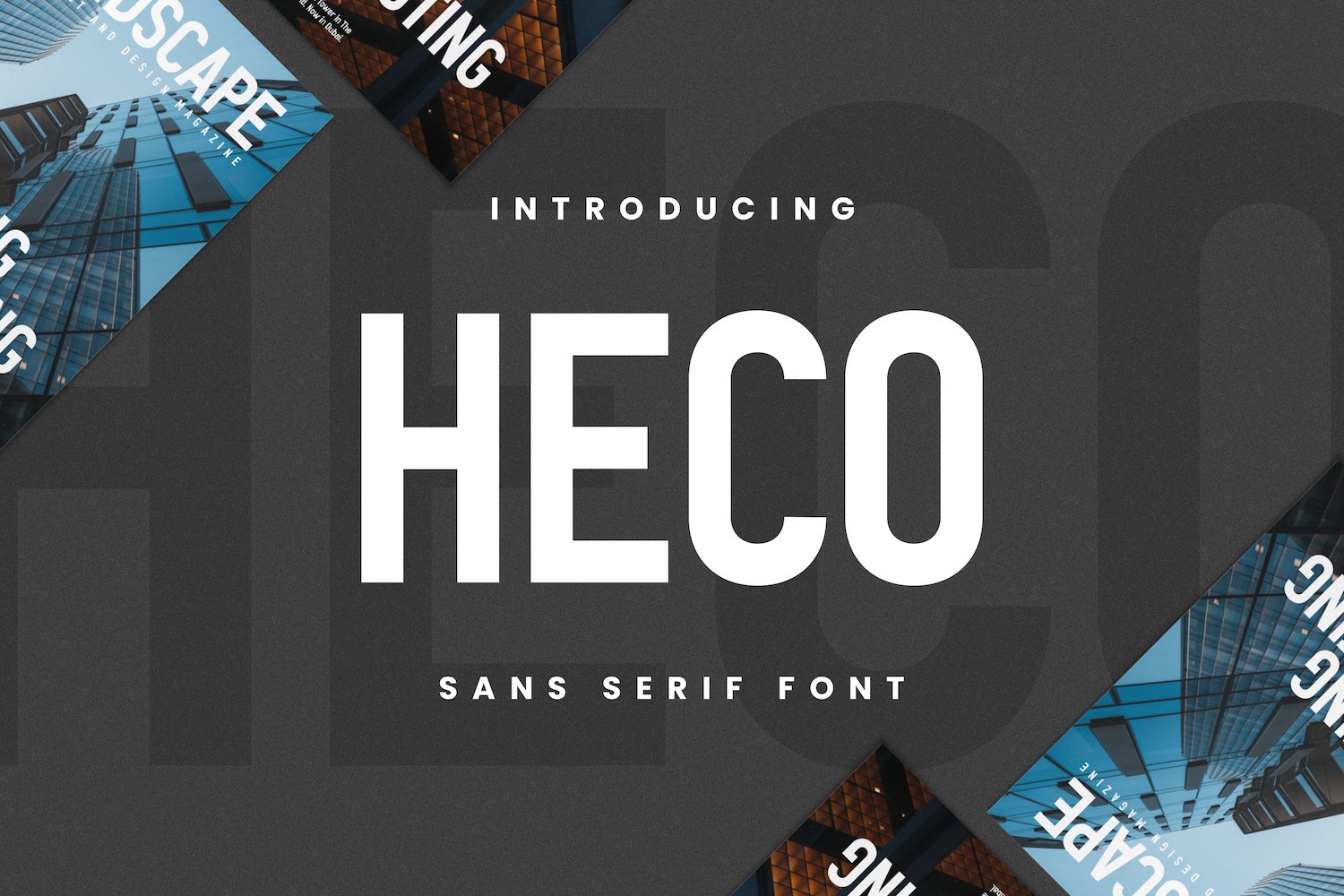Heco - Condensed Sans Serif Fonts cover image.