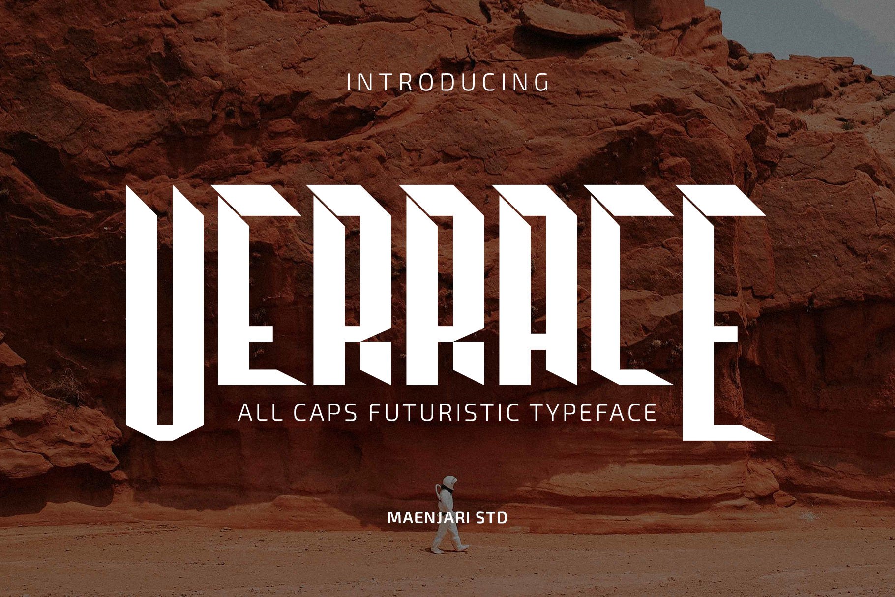 Verrace - All Caps Typeface cover image.