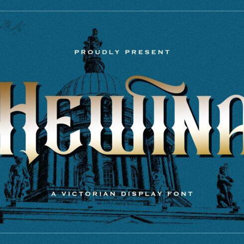 Hewina - Victorian Display Font cover image.