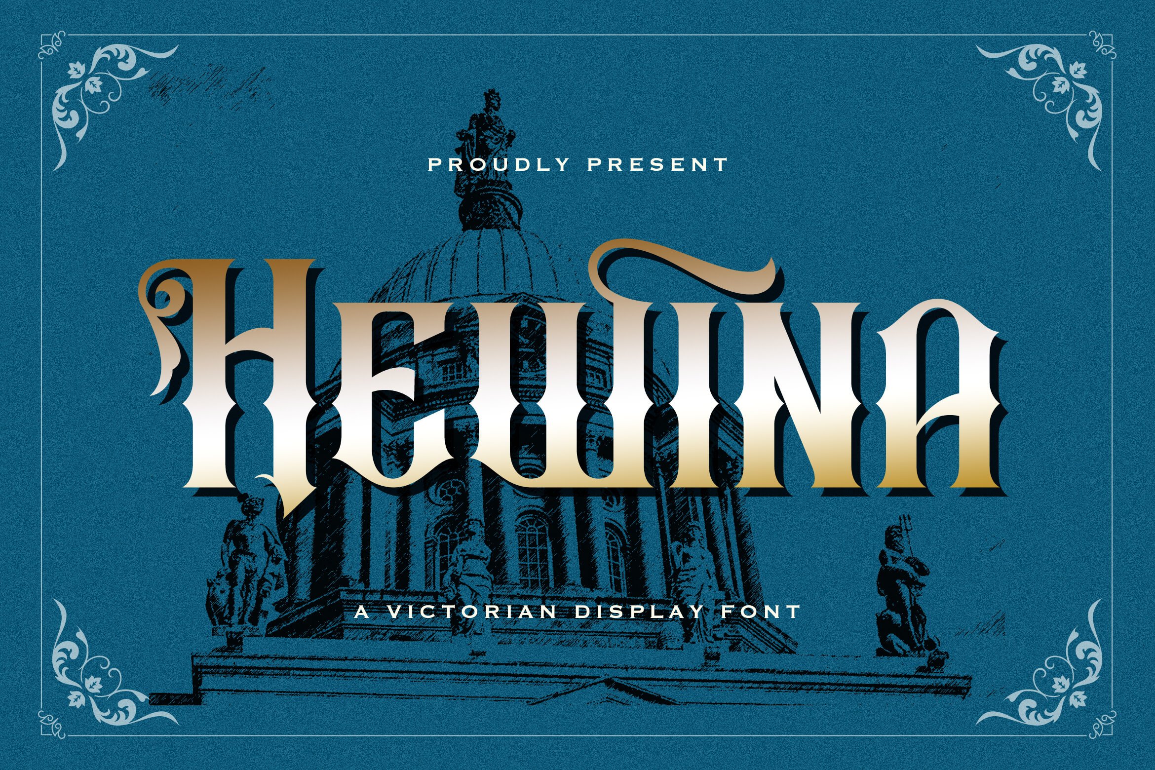 Hewina - Victorian Display Font cover image.