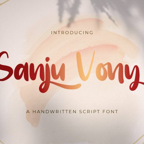 Sanju Vony - Handwritten Font cover image.