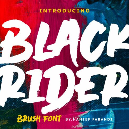Black Rider Brush Font cover image.