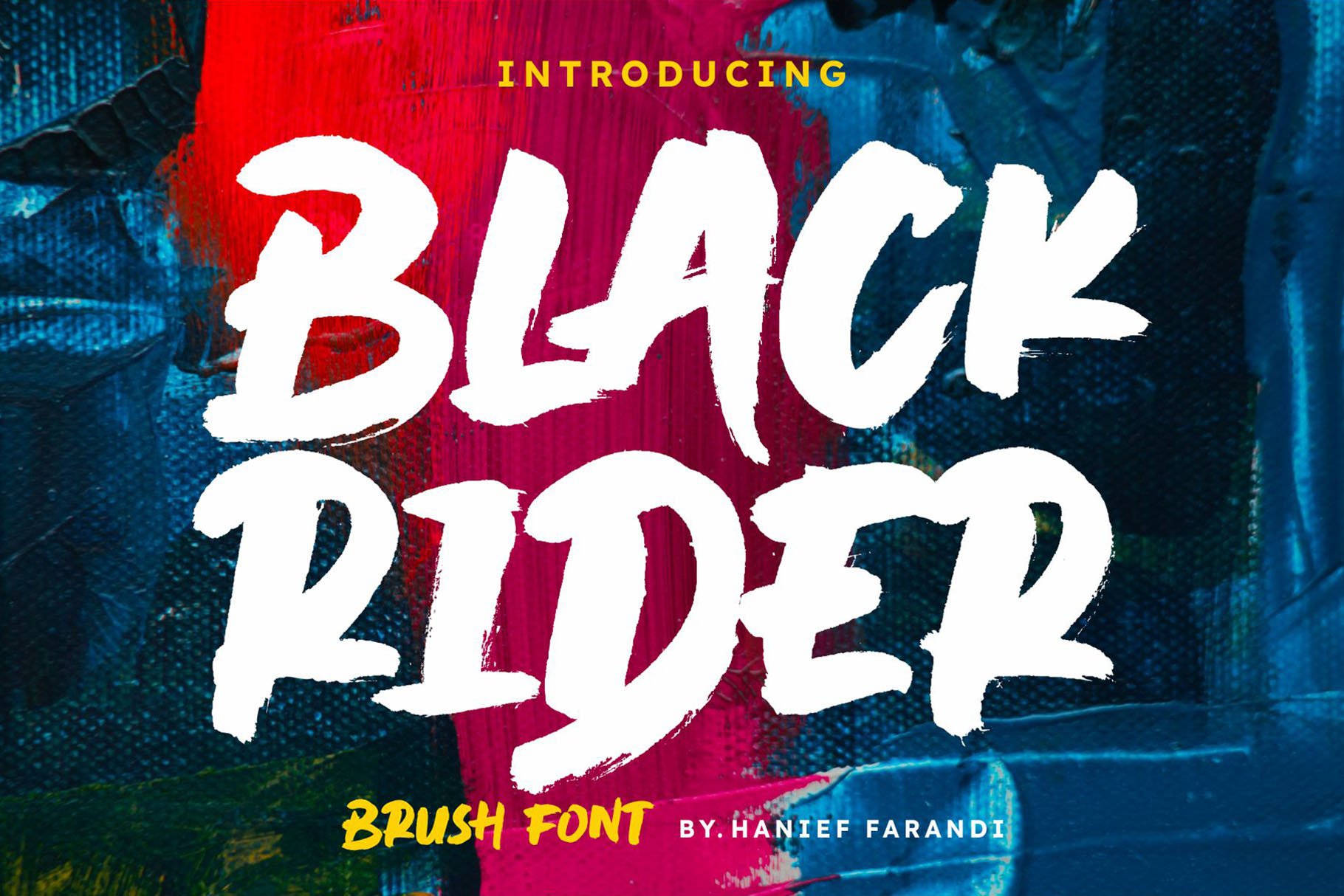 Black Rider Brush Font cover image.