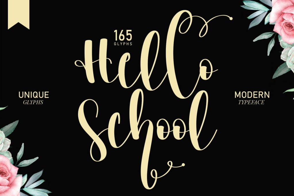 Hello School | Script font – MasterBundles