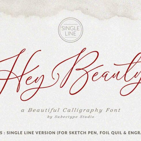 Hey Beauty - Modern Calligraphy font cover image.