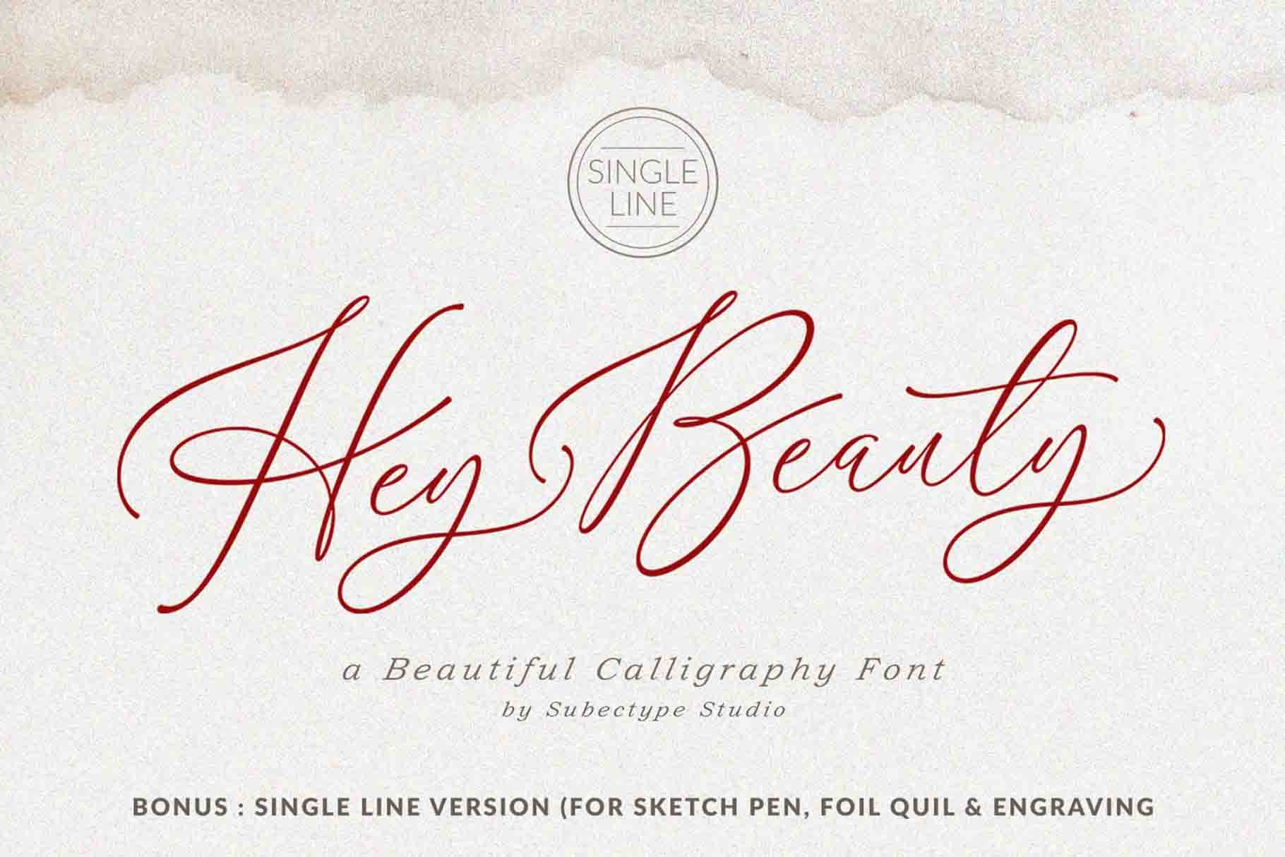 Hey Beauty - Modern Calligraphy font – MasterBundles